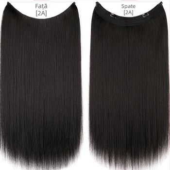 Perucă pentru femei cu păr drept, fibră rezistentă la temperaturi, model cu bandă din plasă, poate fi vopsită