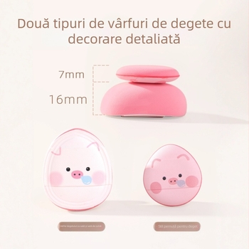 Guo Xiaoniu Zoo Series – Set Puff Pudră pentru utilizare umedă și uscată, include 2 puffuri pufoase, 1 puff marshmallow, 2 puffuri pentru degete, cutie de depozitare; Materiale: poliester, burete, ruby cell, burete elastic, piele PU