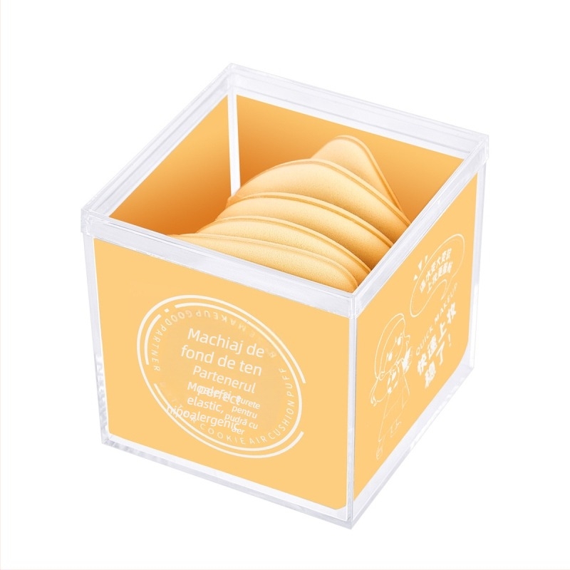 Puf de fond de ten, utilizare dublă uscat/umed, hidrofil, latex-free, formă triunghiulară și în formă de picătură, set de 6 bucăți Jiaoposi