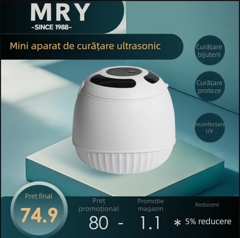 Mașină de curățare cu ultrasunete pentru uz casnic, 45 kHz, alimentare USB, 12V, 300 ml, pentru curățarea protezelor și bijuteriilor