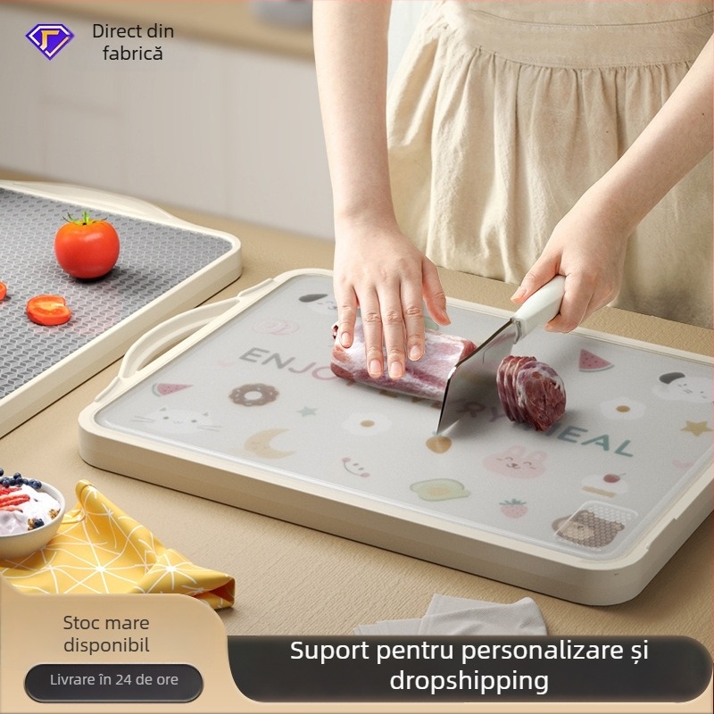 Placă de tăiat din oțel inoxidabil, antibacteriană, antifungică, dublă față, stil Nordic, CX Cixun, Originea Yiwu