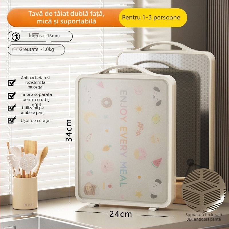 Placă de tăiat din oțel inoxidabil, antibacteriană, antifungică, dublă față, stil Nordic, CX Cixun, Originea Yiwu