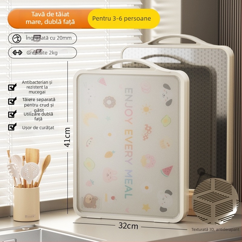 Placă de tăiat din oțel inoxidabil, antibacteriană, antifungică, dublă față, stil Nordic, CX Cixun, Originea Yiwu