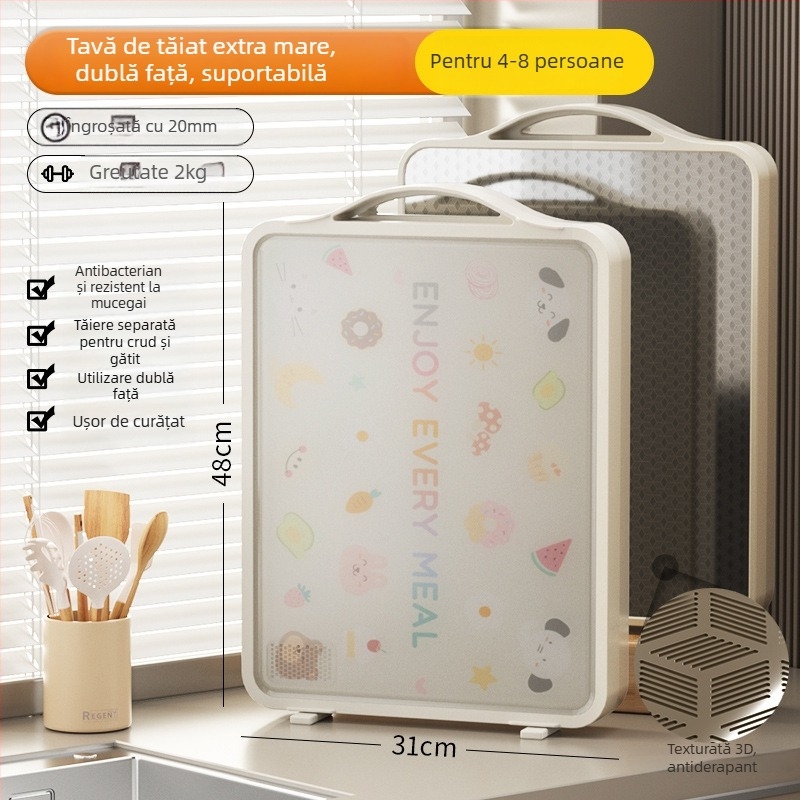 Placă de tăiat din oțel inoxidabil, antibacteriană, antifungică, dublă față, stil Nordic, CX Cixun, Originea Yiwu