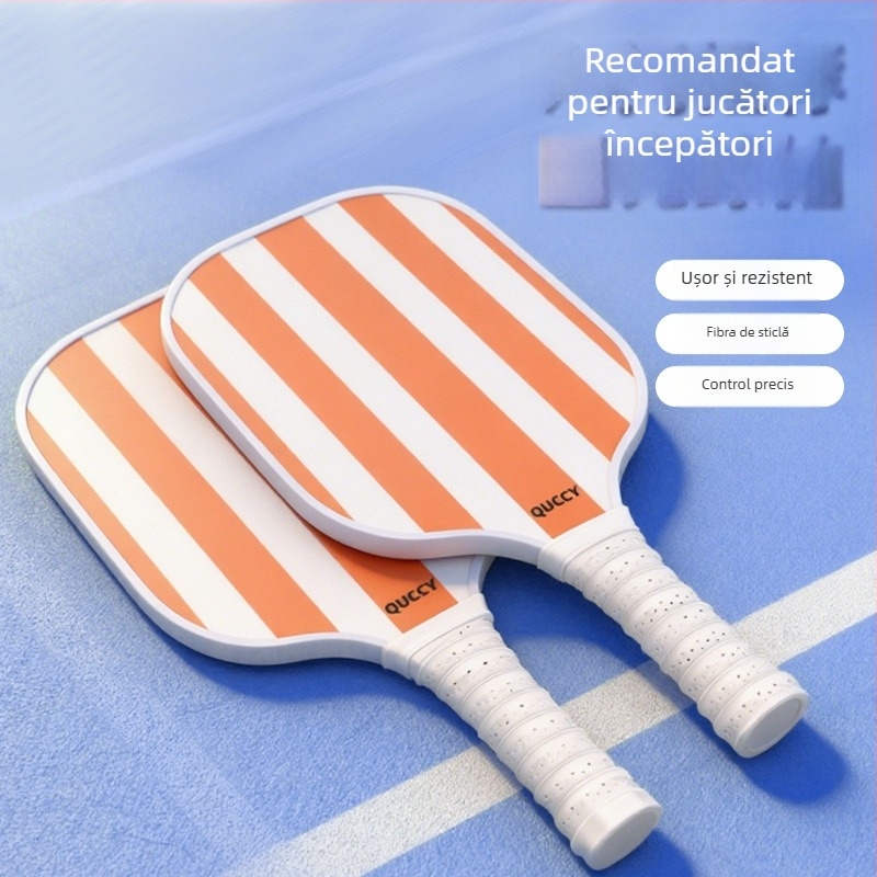 Set de rachete pickleball - fibră de carbon, marca Neli, 210 g pe rachetă; include 2 rachete, 4 mingi și un rucsac, greutate totală 540 g