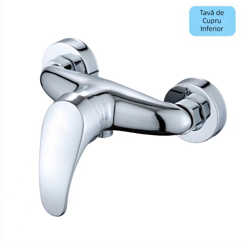 Robinet de duș din cupru, montaj pe perete, robinet amestec, cartuș ceramic, model Prince Shower