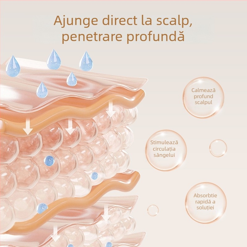 Pieptene inteligent pentru aplicare lichid pe scalp, model JY-SY500, 128 g, brand JY, antipruriginos și calmant pentru scalp