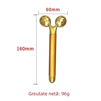 Dispozitiv facial pentru modelare cu roller 3D, vibrație electrică, corp din aliaj de zinc