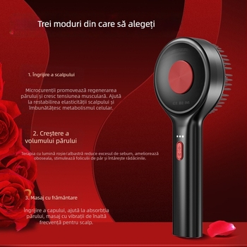 Pieptene pentru creșterea părului cu lumină roșie, masaj scalp și aplicator de medicamente – Model DYS001, Specificația 001, Potrivit tuturor