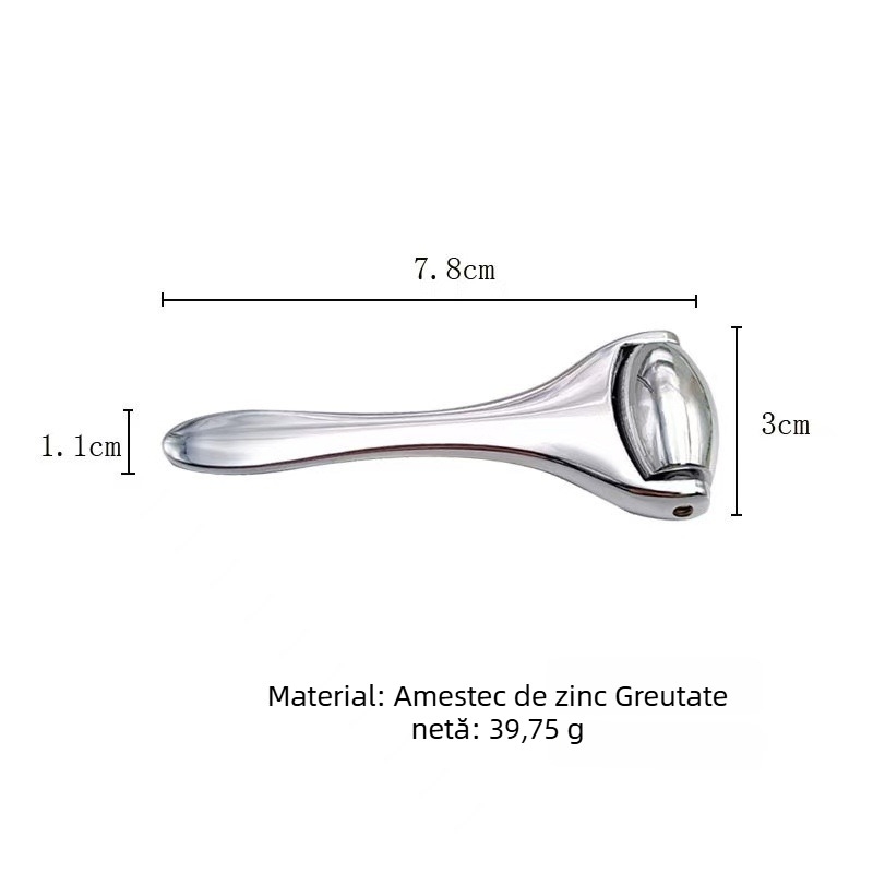 Masajor metalic pentru ochi cu bețișor pentru aplicarea cremei, bilă de masaj, ioni pozitivi, 1 viteză, pentru uz casnic