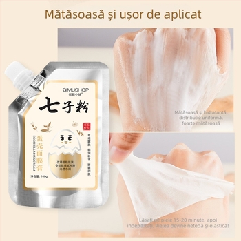 Mască facială cremă-gel cu formulă pe bază de plante și coajă de ou - hidratare și iluminare
