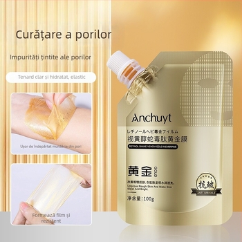 Mască peel-off cremă-gel cu retinol, peptide de venin de șarpe și film de aur – lifting, fermitate, anti-îmbătrânire, hidratantă (100 ml)