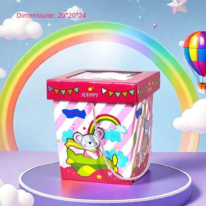 Cutie cadou pentru copii, model 007; cutie din carton; marca INYOU; ambalaj cadou