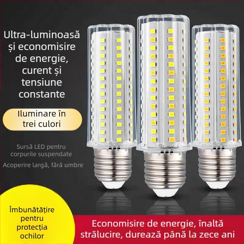 Lampă LED de porumb – protecție pentru ochi, fără pâlpăire, 20W • 112 LED • 2000 lm • fascie 360° • bază E27