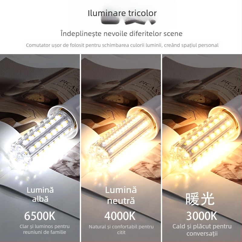 Lampă LED de porumb – protecție pentru ochi, fără pâlpăire, 20W • 112 LED • 2000 lm • fascie 360° • bază E27