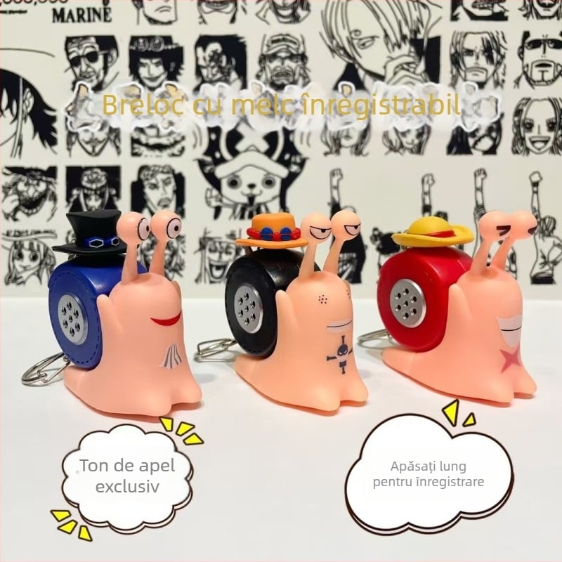 Breloc din plastic cu buton vocal și păpușă înregistratoare – stil desen animat, jucărie relaxantă