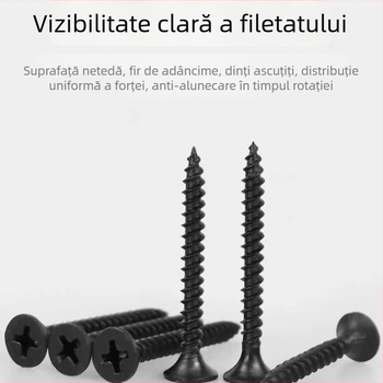 Șuruburi autofiletante cu cap conic, fosfatate, oțel carbon 1022, clasa 8,8, standard GB/T 14210-1993