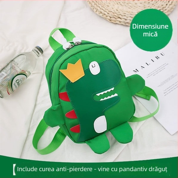 Rucsac pentru copii cu dinozaur – respirabil, rezistent la uzură, unisex, pentru școală, căptușeală poliester