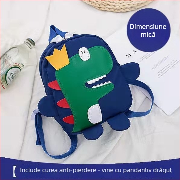 Rucsac pentru copii cu dinozaur – respirabil, rezistent la uzură, unisex, pentru școală, căptușeală poliester