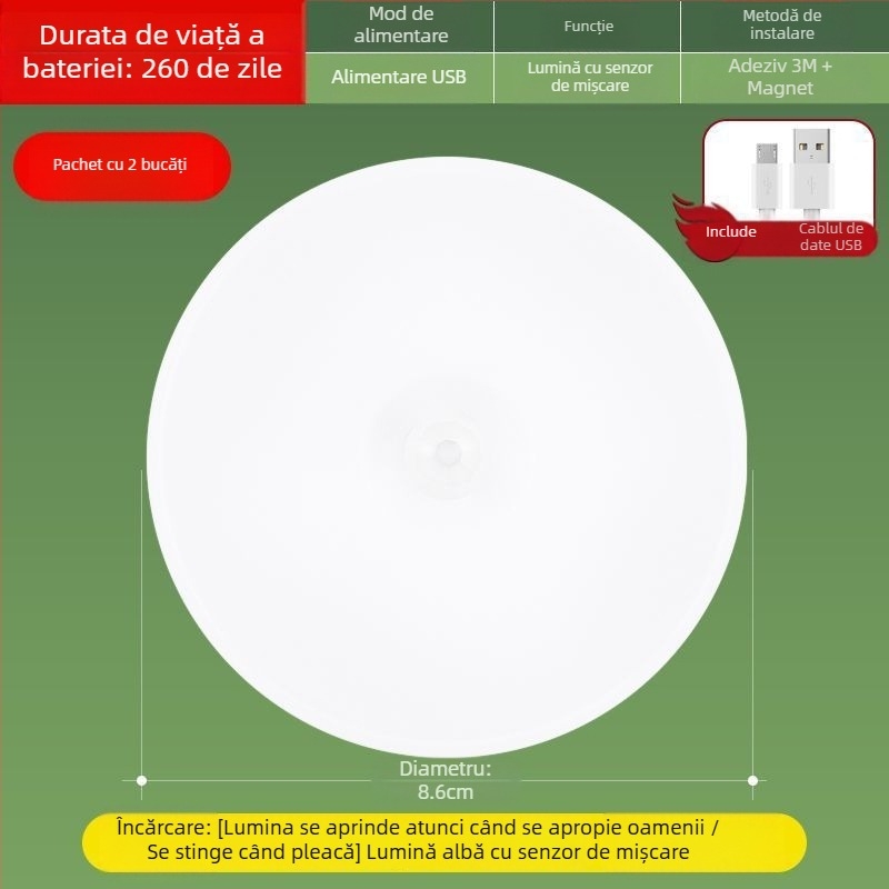 Lumină LED de tavan cu senzor de mișcare, 36V sau mai puțin, acoperire 30 m²+, Ali Smart