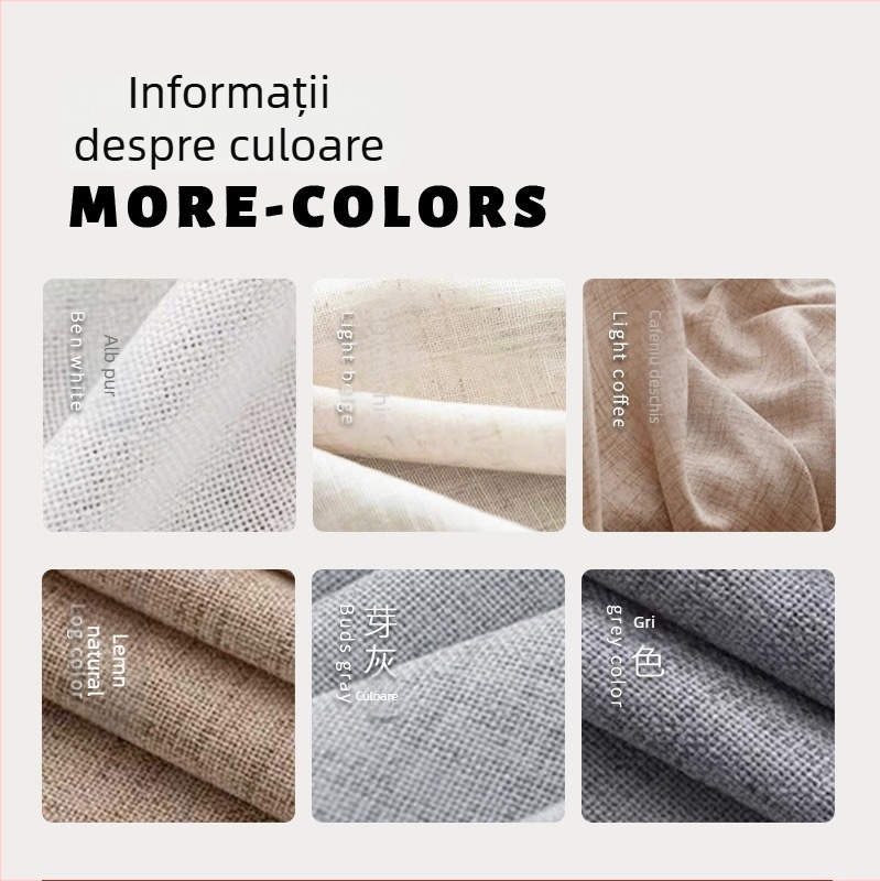 Perdea din plasă poliester, vopsită la fir, transparentă, culoare solidă, cu tijă telescopică, pentru baie, balcon, intrare