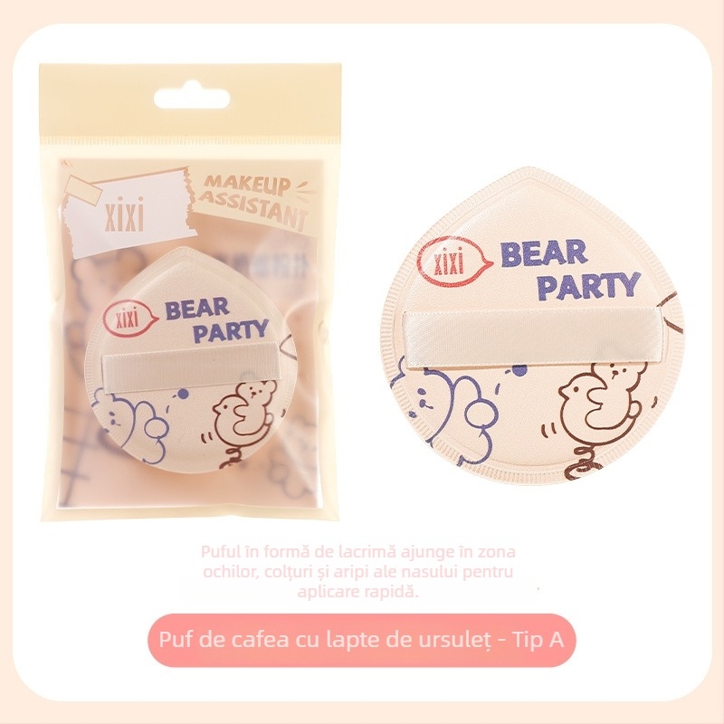 Puf pudră – utilizare uscată și umedă, material: burete, brand: xixi, 1 buc