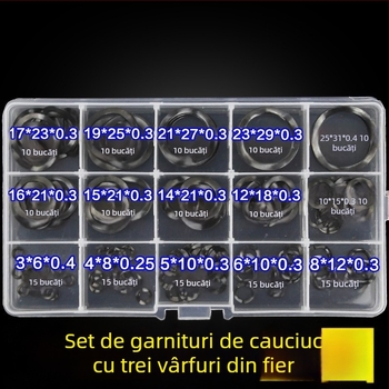 Aozhang Set de șaibe ondulate negre, șaibe cu formă de val, oțel arc, clasa 8