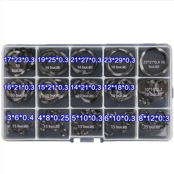 Aozhang Set de șaibe ondulate negre, șaibe cu formă de val, oțel arc, clasa 8