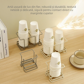 Suport pentru pahare din sârmă de fier, stil simplu, raft pentru pahare de cafea și ceai pentru uz casnic
