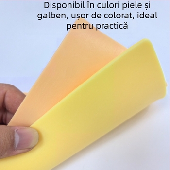 Piele de practică pentru tatuaje, suprafață din silicon moale, grosime de 3 mm, suprafață goală pentru practică sprâncene, pentru începători
