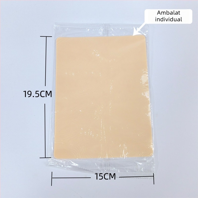 Piele de practică pentru tatuaje, suprafață din silicon moale, grosime de 3 mm, suprafață goală pentru practică sprâncene, pentru începători