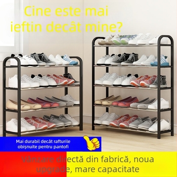 Etajeră metalică pentru pantofi, cu mai multe rafturi, stil simplu și modern, potrivită la intrare sau pentru cămin, cu design detașabil