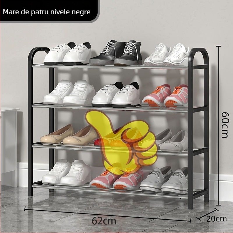 Etajeră metalică pentru pantofi, cu mai multe rafturi, stil simplu și modern, potrivită la intrare sau pentru cămin, cu design detașabil