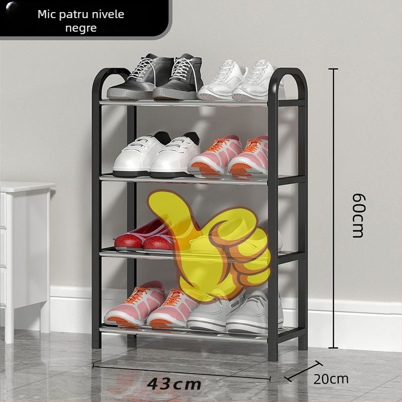 Etajeră metalică pentru pantofi, cu mai multe rafturi, stil simplu și modern, potrivită la intrare sau pentru cămin, cu design detașabil