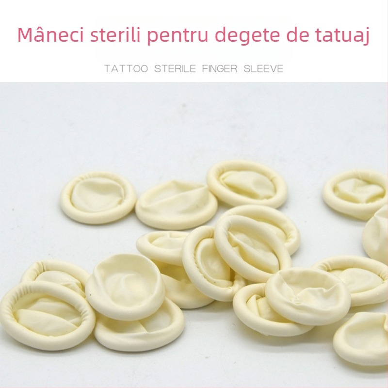 Protecții deget din latex, de unică folosință, pentru decolorarea buzelor și colorarea sprâncenelor, 250 buc.