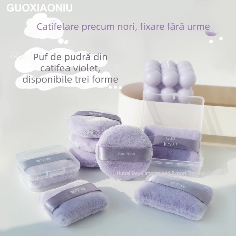 Guoxiaoniu Puff Pudră uscat cu suprafață velur Floking, Material Stand Down