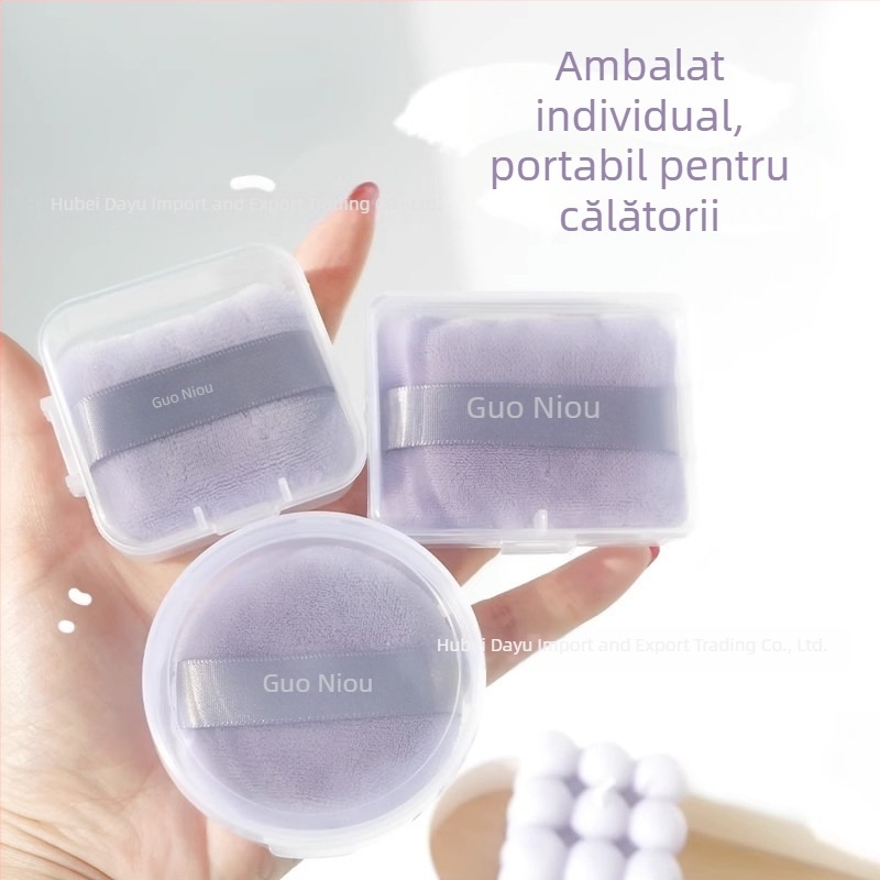 Guoxiaoniu Puff Pudră uscat cu suprafață velur Floking, Material Stand Down