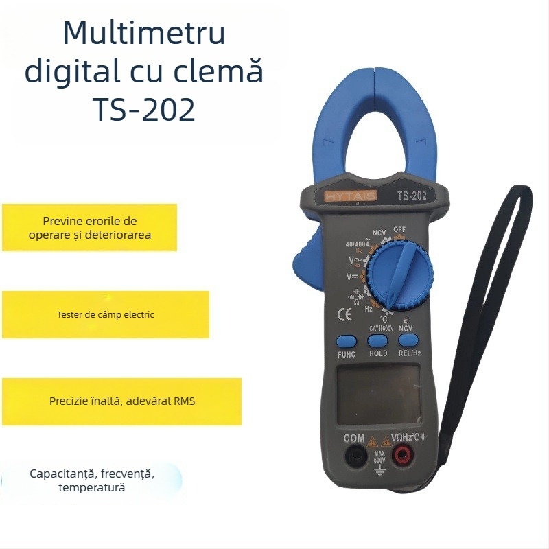 Multimetru digital cu clește, True RMS, precizie înaltă, oprire automată, senzor de câmp electric, protecție împotriva arderilor