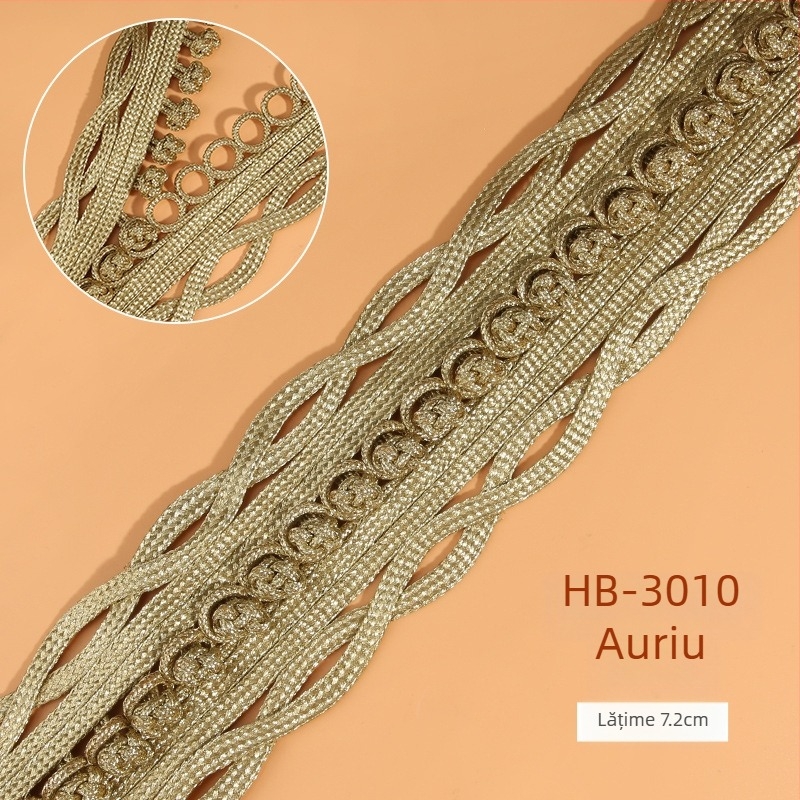 Bandă dantelată lucrată manual, cu sârmă de aur și argint, pentru lenjerie, haine pentru femei, lenjerie de pat, rochii de mireasă, haine pentru copii și accesorii