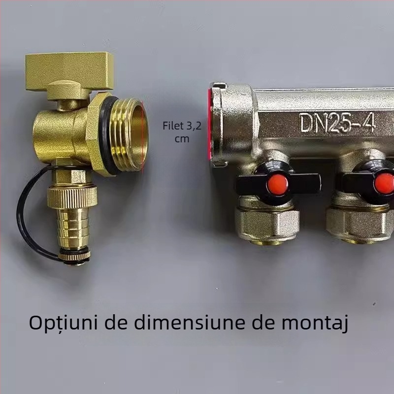 DNFM-9 Robinet cupru pentru încălzire în pardoseală, difuzor/ventil de evacuare, certificat EU CE