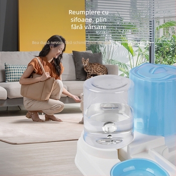 Hrănitoare automată pentru pisici și dispenser de apă – plastic