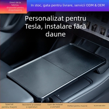 Tesla Model 3/Y Tavă pliabilă pentru consola centrală a mașinii – Multifuncțională, Plastic, Montaj: Altul