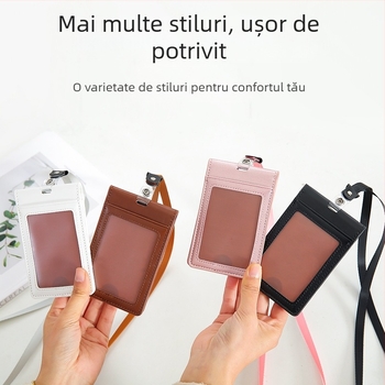 Holder de carduri Yue Lu din PU – Stil modern minimalist, Căptușeală PU