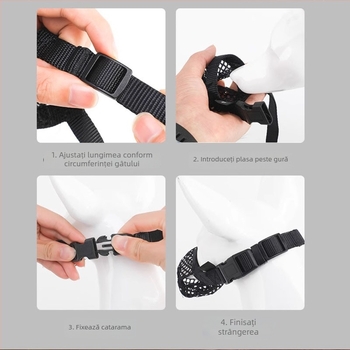Botniță pentru Bichon Frisé și câini mici – poliester, fără import, Brand: Altul, protecție împotriva mușcăturilor și linsului, prevenire înghițire accidentală