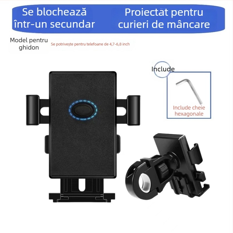 Suport pentru telefon pentru vehicule electrice, motociclete și biciclete de munte, suport de navigație (material: lipici moale; marcă: fără marcă)