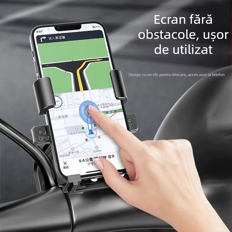 Suport pentru telefon pentru vehicule electrice, motociclete și biciclete de munte, suport de navigație (material: lipici moale; marcă: fără marcă)