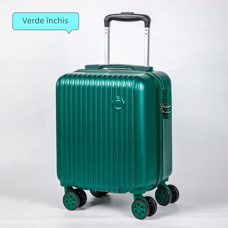 Omanfi bagaj cabină de 14 inch, ABS+PC, 2,3 kg, roți universale, deschidere cu fermoar, lacăt cu combinație standard