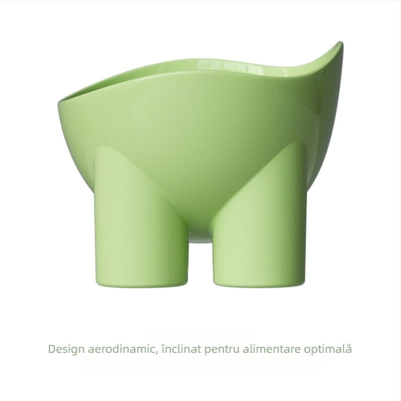 Castron pentru pisici cu design de picioare de elefant, protecție a gâtului, anti-răsturnare