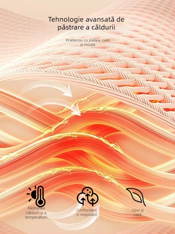 Set termic matern pentru toamnă-iarnă, cu deschidere pentru alăptare, mâneci lungi, poliester/spandex 90–95%, stil japonez-coreean de relaxare