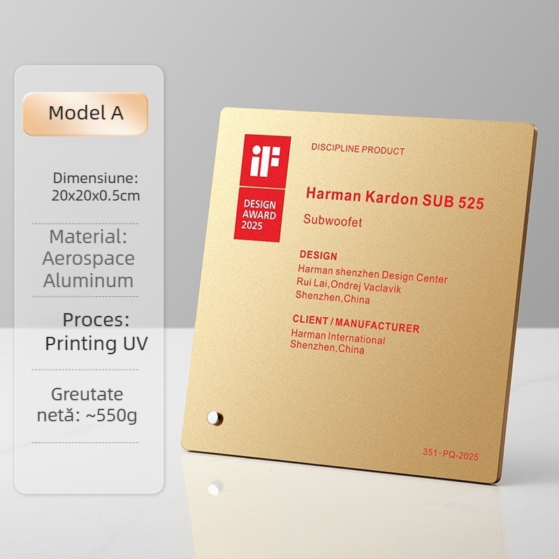 Medalie de membru din aliaj de aluminiu — logo personalizabil, imprimare logo disponibilă